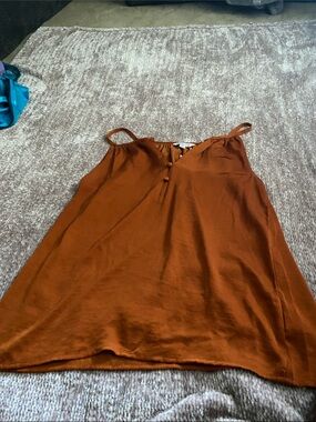 Women’s Rust Brown Sleeveless V-Neck Camisole Top